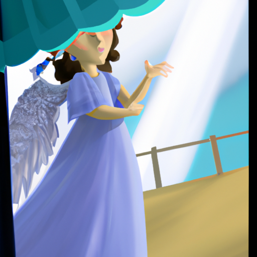 תמונת סטילס מהקליפ המציגה את נערת בת המצווה מתחת לחופה כחולה המסמלת את הקשר שלה עם האלוהי.